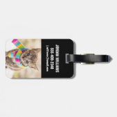 最も可愛い赤ん坊の動物 |虎猫キッテンレインボスカーフ ラゲッジタグ (裏面横)