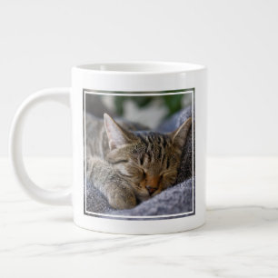 最も可愛い赤ん坊の動物 虎猫子猫スリープ ジャンボコーヒーマグカップ