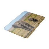 最も可愛い赤ん坊の動物 |象の母とベビー バスマット (アングル)