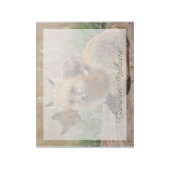 最も可愛い赤ん坊の動物 |赤いキツネとベビー ノートパッド (回転)