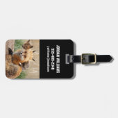 最も可愛い赤ん坊の動物 |赤いキツネとベビー ラゲッジタグ (正面横)