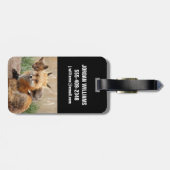 最も可愛い赤ん坊の動物 |赤いキツネとベビー ラゲッジタグ (裏面横)