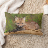 最も可愛い赤ん坊の動物 |赤いキツネカップ ランバークッション (ブランケット)