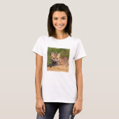 最も可愛い赤ん坊の動物 |赤いキツネカップ Tシャツ (正面フル)