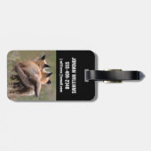 最も可愛い赤ん坊の動物 |赤いキツネキットの尾をロック ラゲッジタグ (裏面横)