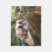 最も可愛い赤ん坊の動物 車の中のピーゲスの子犬|ピーゲス フリースブランケット (正面)