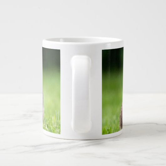 最も可愛い赤ん坊の動物 |野生のウサギ ジャンボコーヒーマグカップ (裏面)