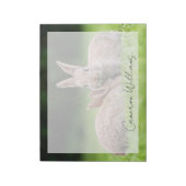 最も可愛い赤ん坊の動物 |野生のウサギ ノートパッド (回転)