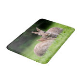 最も可愛い赤ん坊の動物 |野生のウサギ バスマット (アングル)