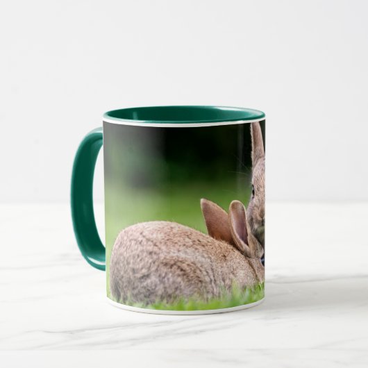 最も可愛い赤ん坊の動物 |野生のウサギ マグカップ (正面左)