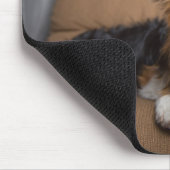 最も可愛い赤ん坊の動物 |長い髪のコージの子犬 マウスパッド (コーナー)