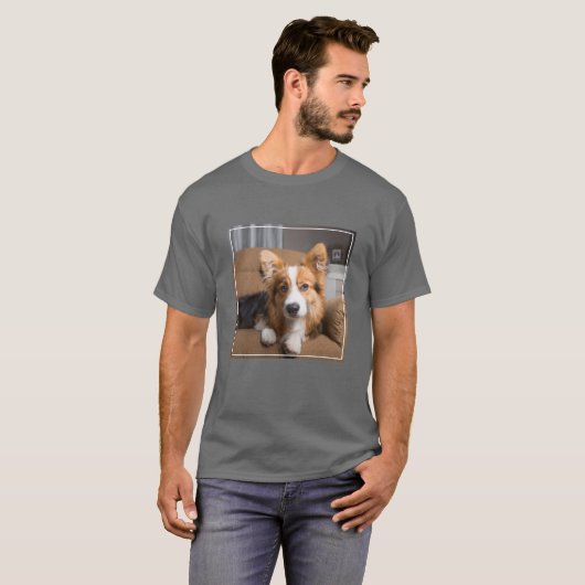 最も可愛い赤ん坊の動物 |長い髪のコージの子犬 Tシャツ (正面フル)