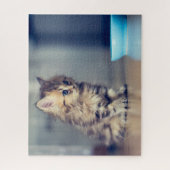 最も可愛い赤ん坊の動物 |青い目のペルシャ猫 ジグソーパズル (縦)