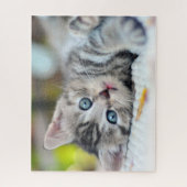 最も可愛い赤ん坊の動物 |青い目をした子猫 ジグソーパズル (縦)