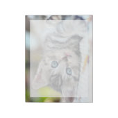 最も可愛い赤ん坊の動物 |青い目をした子猫 ノートパッド (回転)