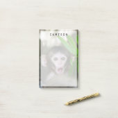 最も可愛い赤ん坊の動物 |驚いた雪猿 ポストイット (デスク上)