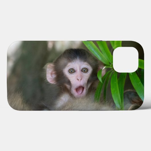最も可愛い赤ん坊の動物 |驚いた雪猿 Case-Mate iPhoneケース (裏面 (横))