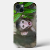 最も可愛い赤ん坊の動物 |驚いた雪猿 Case-Mate iPhoneケース (裏面)