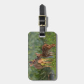 最も可愛い赤ん坊の動物 |鹿とベビー ラゲッジタグ (正面縦)