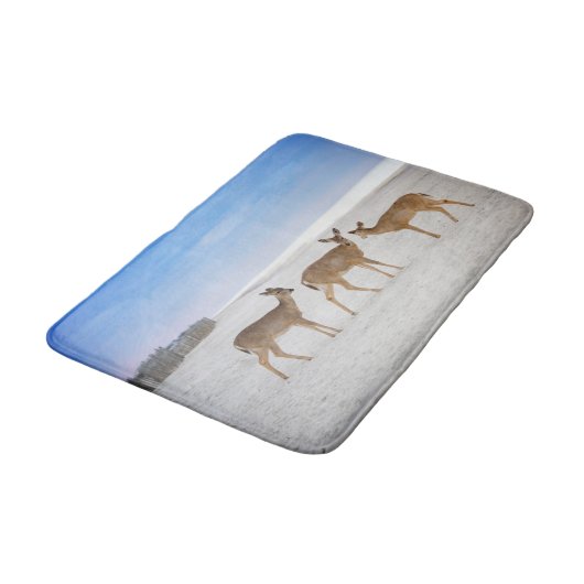 最も可愛い赤ん坊の動物 |鹿のビーチ バスマット (アングル)