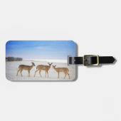 最も可愛い赤ん坊の動物 |鹿のビーチ ラゲッジタグ (正面横)