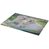 最も可愛い赤ん坊の動物 |黄色のラブラドール検索 カッティングボード (角)