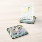 最も可愛い赤ん坊の動物 |黄色のラブラドール検索 コースター (右側)