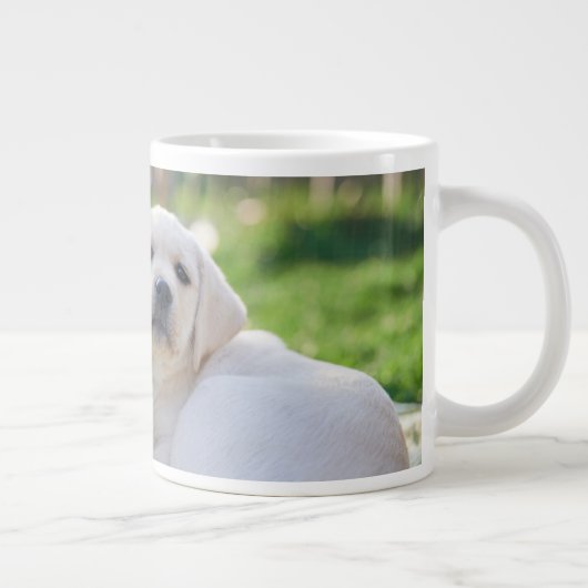 最も可愛い赤ん坊の動物 |黄色のラブラドール検索 ジャンボコーヒーマグカップ (右)