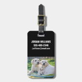 最も可愛い赤ん坊の動物 |黄色のラブラドール検索 ラゲッジタグ (正面縦)