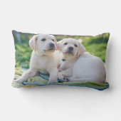 最も可愛い赤ん坊の動物 |黄色のラブラドール検索 ランバークッション (裏面)