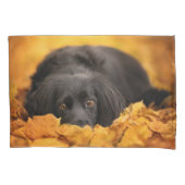 最も可愛い赤ん坊の動物 |黒いスパニエル犬子犬 枕カバー (正面)