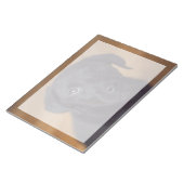 最も可愛い赤ん坊の動物 |黒いラブラドール子犬 ノートパッド (アングル)