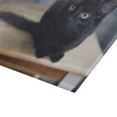 最も可愛い赤ん坊の動物 |黒猫のポートレート カッティングボード (角)