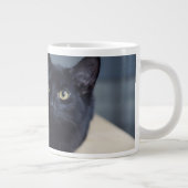 最も可愛い赤ん坊の動物 |黒猫のポートレート ジャンボコーヒーマグカップ (右)
