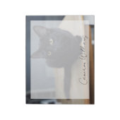 最も可愛い赤ん坊の動物 |黒猫のポートレート ノートパッド (回転)