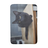 最も可愛い赤ん坊の動物 |黒猫のポートレート バスマット (正面縦)