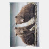最も可愛い赤ん坊の動物 | 2つのクマの子ネコ キッチンタオル (縦)