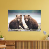 最も可愛い赤ん坊の動物 | 2つのクマの子ネコ キャンバスプリント (インサイチュ (リビング))