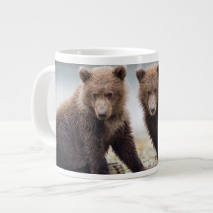 最も可愛い赤ん坊の動物 2つのクマの子ネコ ジャンボコーヒーマグカップ