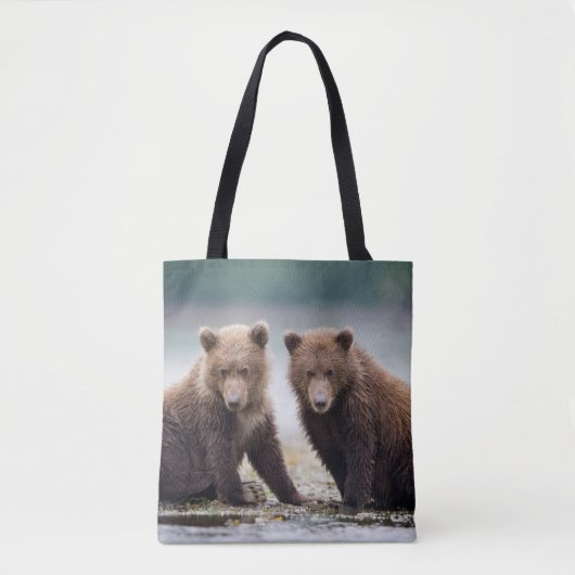 最も可愛い赤ん坊の動物 | 2つのクマの子ネコ トートバッグ (正面)