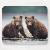 最も可愛い赤ん坊の動物 | 2つのクマの子ネコ マウスパッド (正面)