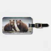 最も可愛い赤ん坊の動物 | 2つのクマの子ネコ ラゲッジタグ (正面横)
