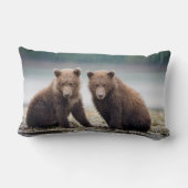 最も可愛い赤ん坊の動物 | 2つのクマの子ネコ ランバークッション (裏面)