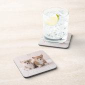 最も可愛い赤ん坊の動物 | 2つのベビーコーギス座り コースター (右側)