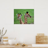 最も可愛い赤ん坊の動物 | 2つのベビー ポスター (キッチン)