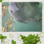 最も可愛い赤ん坊の動物 | 2つのマナティー キッチンタオル (折り畳み)