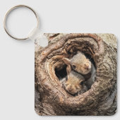 最も可愛い赤ん坊の動物 | 2人のリス キーホルダー (正面)