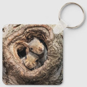 最も可愛い赤ん坊の動物 | 2人のリス キーホルダー (裏面)