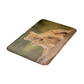 最も可愛い赤ん坊の動物 | 2匹のライオンの仔 バスマット (アングル)