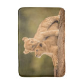 最も可愛い赤ん坊の動物 | 2匹のライオンの仔 バスマット (正面縦)